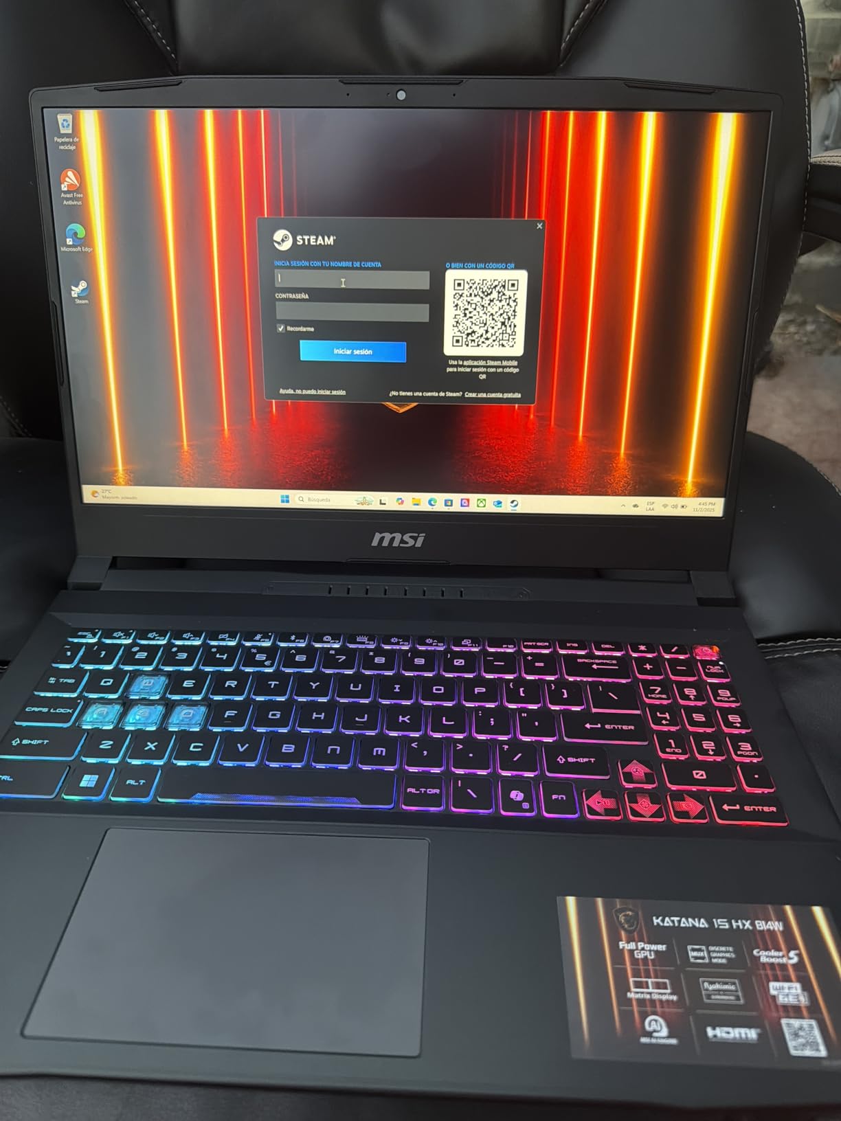 msi Katana 15 HX 15.6