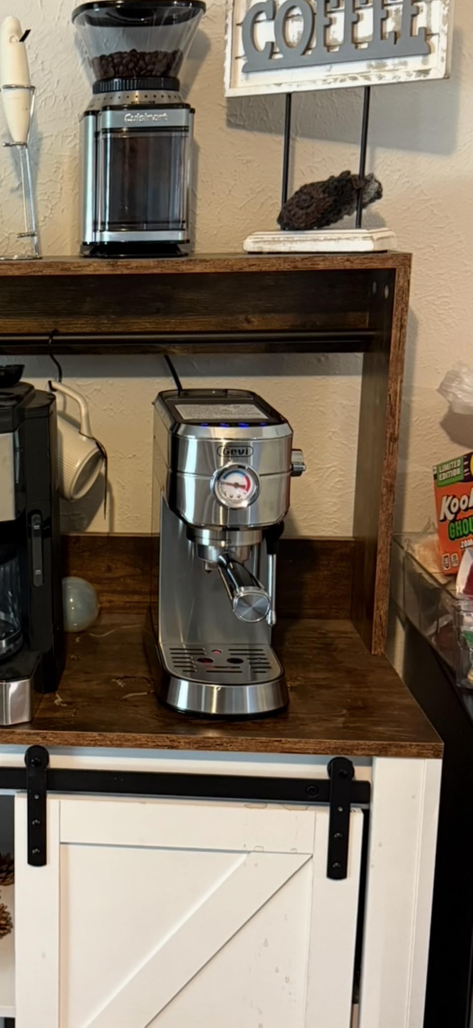 Gevi 20 Bar Compact Espresso Machine for Home,Latte、Cappuccino Coffee Maker customer photo 2