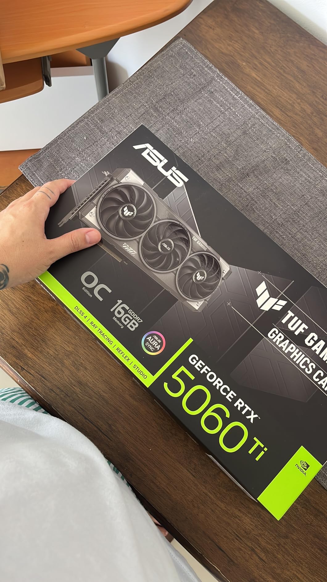 ASUS Dual GeForce RTX™ 5060 Ti 8GB GDDR7 OC Edition (PCIe 5.0, 8GB GDDR7, DLSS 4, HDMI 2.1b, DisplayPort 2.1b, 2.5-Slot Design, Axial-tech Fan Design, 0dB Technology, and More) Customer Review ASUS Dual GeForce RTX™ 5060 Ti 8GB GDDR7 OC Edition (PCIe 5.0, 8GB GDDR7, DLSS 4, HDMI 2.1b, DisplayPort 2.1b, 2.5-Slot Design, Axial-tech Fan Design, 0dB Technology, and More) - Customer Photo 1