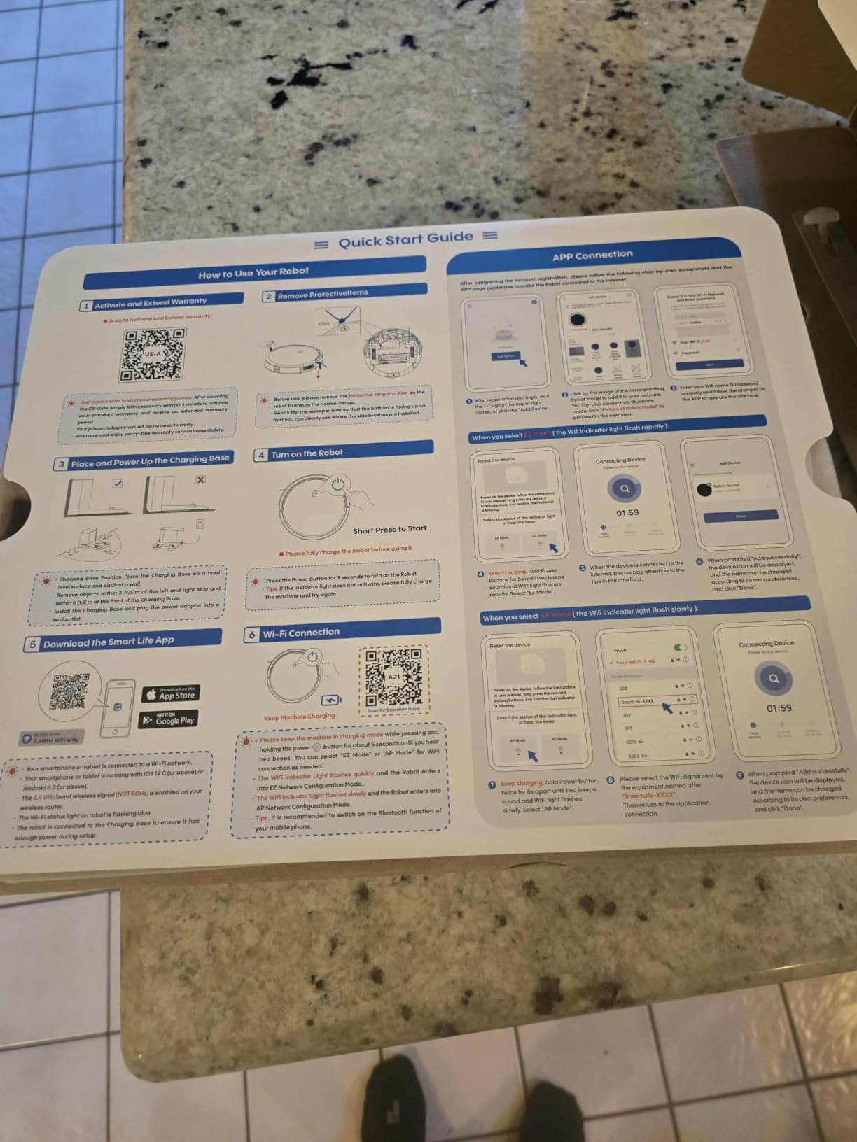 Bagotte 5000Pa Robot Vacuum and Mop, 3-in-1 Self-Charging Slim Robotic Vacuum Cleaner for Hard Floors, Pet Hair, Carpets, WiFi/App/Alexa Voice Control - Customer Photo 1