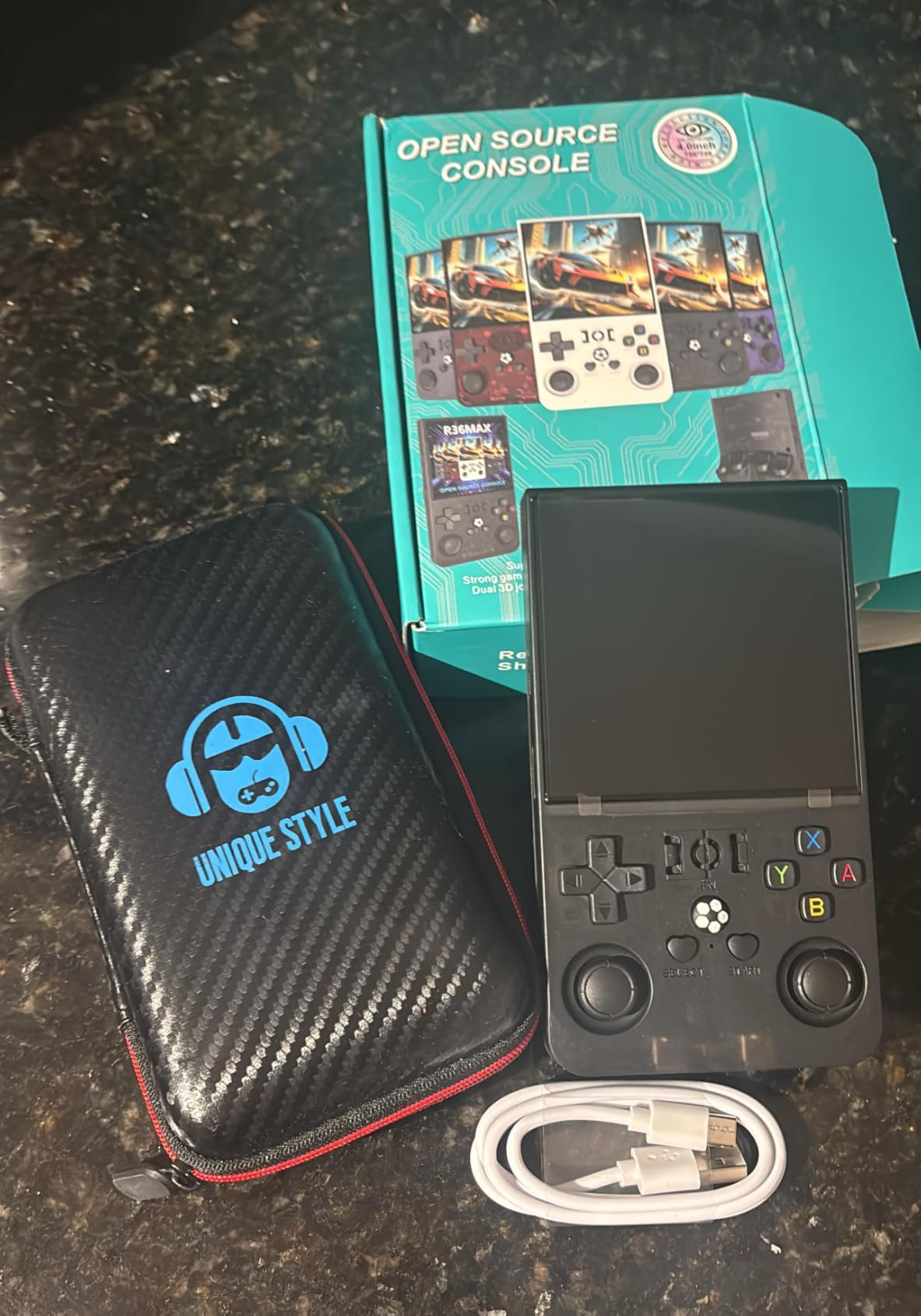 R36T Retro Gaming Console, 3.5'' IPS Screen CRT-Inspired, Handheld Game Console with 18000+ Classic Games Supports WiFi Networked Fighting and OTG, 3500mAh Battery, with Portable Case(Black 64GB) Customer Review R36T Retro Gaming Console, 3.5'' IPS Screen CRT-Inspired, Handheld Game Console with 18000+ Classic Games Supports WiFi Networked Fighting and OTG, 3500mAh Battery, with Portable Case(Black 64GB) - Customer Photo 2