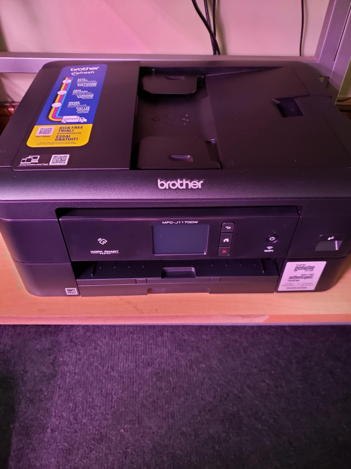 Brother Work Smart 1410 Wireless Color Inkjet All-in-One Printer with 2.7 Touchscreen and Automatic Duplex Printing | Includes Refresh Subscription Trial (MFC-J1410DW) customer photo 2