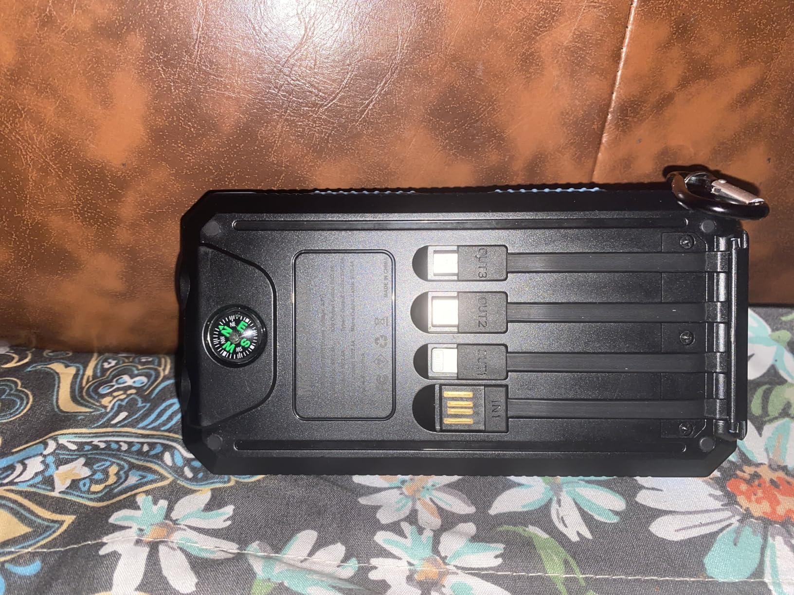 YELOMIN Solar Charger, 20000mAh Portable Type-C Solar Power Bank with 4 Cables, Waterproof Battery Pack, Outdoor External Backup Power Charger Six Outputs/LED Flashlights, Perfect for Camping Travel - Customer Photo 2