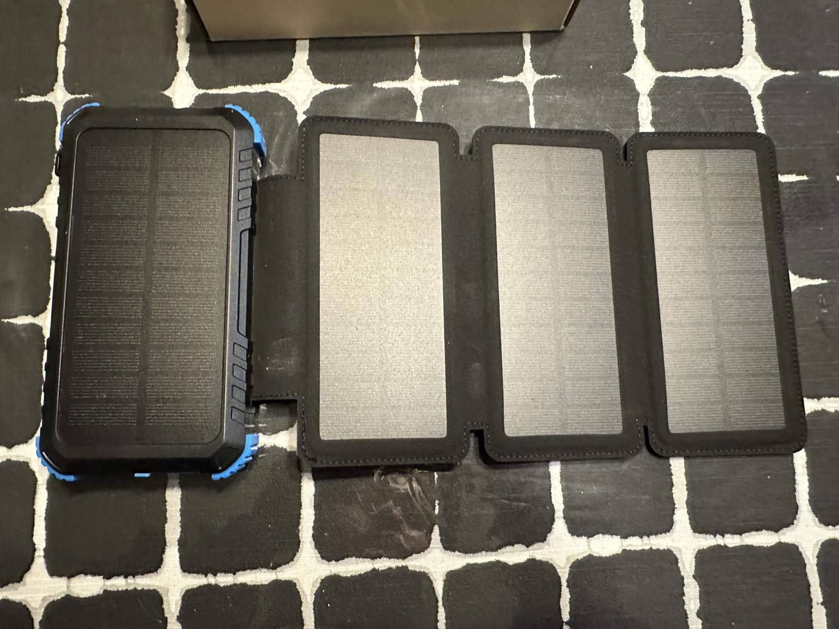 Solar Power Bank 45800mAh with 4 Panels, Portable Solar Charger with Build-in 3 Cables for iPhone, USB C in/Output 15W Fast Charging External Battery Pack with Flashlight & Camping Light - Customer Photo 1