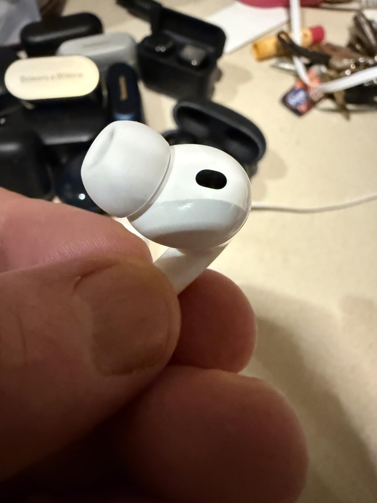 Apple AirPods Pro 3 Wireless Earbuds, Active Noise Cancellation, Live Translation, Heart Rate Sensing, Hearing Aid Feature, Bluetooth Headphones, Spatial Audio, High-Fidelity Sound, USB-C Charging Customer Review Apple AirPods Pro 3 Wireless Earbuds, Active Noise Cancellation, Live Translation, Heart Rate Sensing, Hearing Aid Feature, Bluetooth Headphones, Spatial Audio, High-Fidelity Sound, USB-C Charging - Customer Photo 1