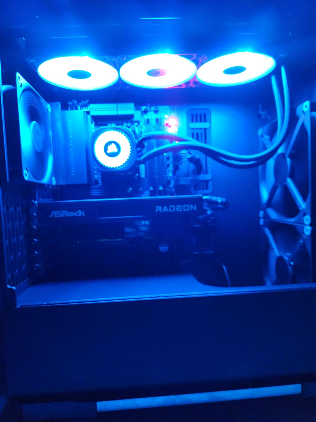 HAVN BF 360 ATX Mid Tower PC Case – Semi-Open SGCC Steel Frame, SimpliCable Cable Management, Detachable Top Bracket, Quiet Operation, Premium Steel Build – White - Customer Photo 1