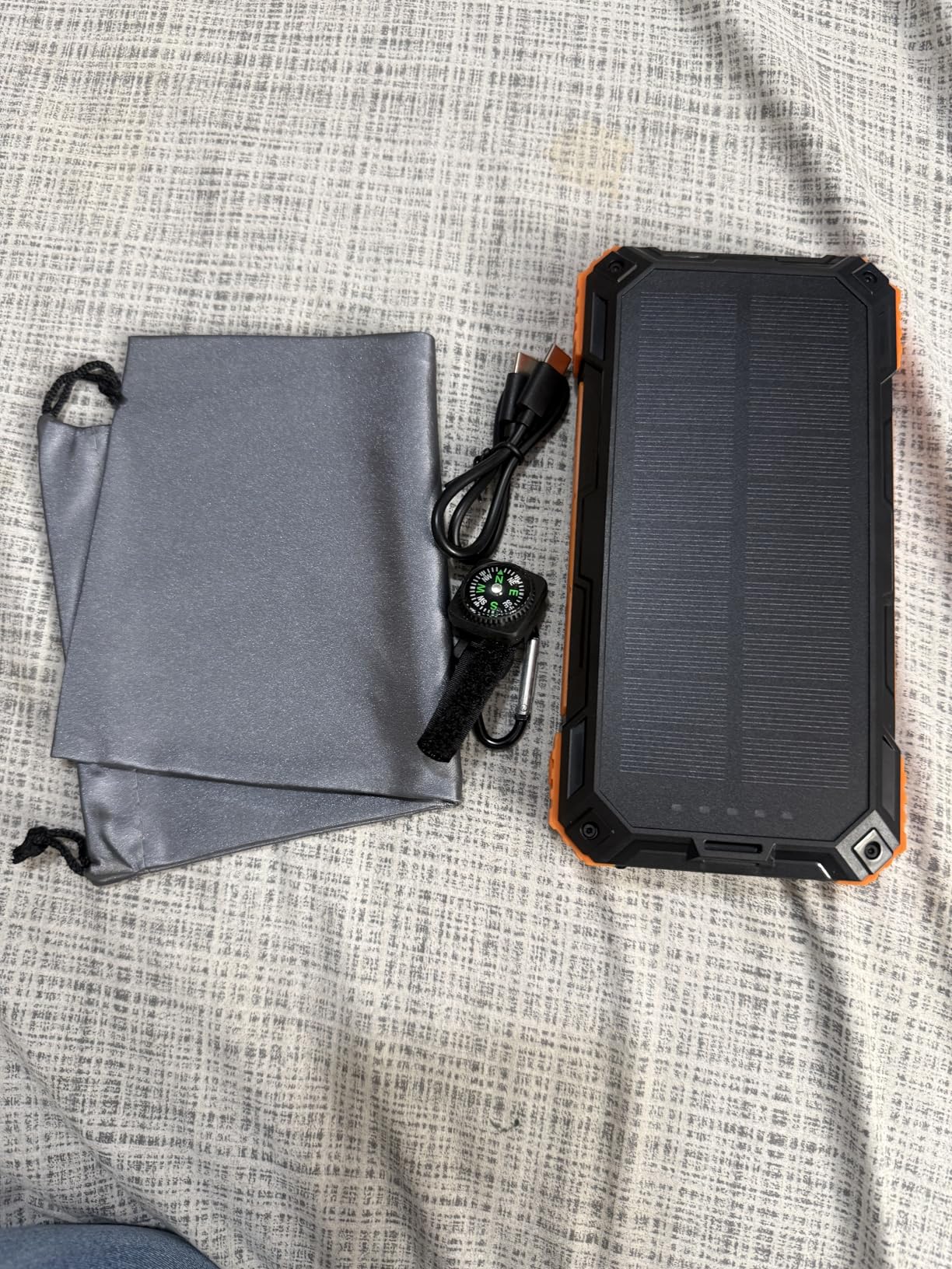 Solar Power Bank,49800mAh Wireless Portable Phone Charger with Built-in 4 Cables,22.5W Fast Charging External Battery Pack PD 3.0 USB-C In/Output for iPhone,iPad,Android,Perfect for Camping, Hiking customer photo 2