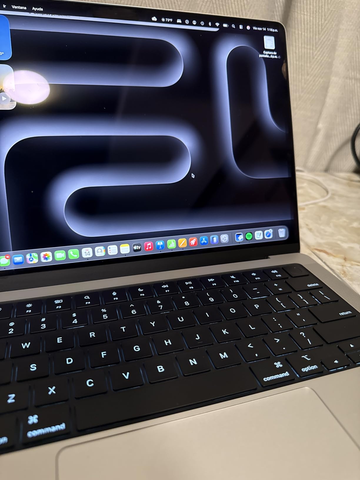 Apple 2025 MacBook Pro Laptop with M5 chip with 10‑core CPU and 10‑core GPU: Built for Apple Intelligence, 14.2-inch Liquid Retina XDR Display, 16GB Unified Memory, 512GB SSD Storage; Space Black Customer Review Apple 2025 MacBook Pro Laptop with M5 chip with 10‑core CPU and 10‑core GPU: Built for Apple Intelligence, 14.2-inch Liquid Retina XDR Display, 16GB Unified Memory, 512GB SSD Storage; Space Black - Customer Photo 1