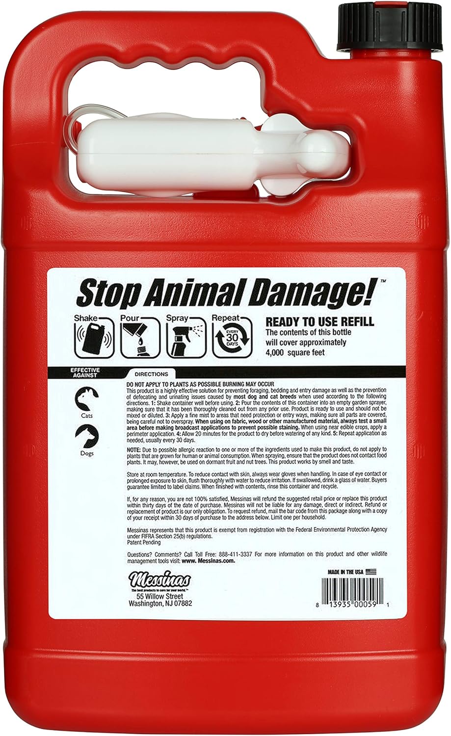 Animal Stopper, Dog & Cat Stopper, Liquid Animal Repellent, All Natural, Effective All Year Round, Safe for People and Pets, No Harsh Chemicals, Ready to Use, Cat & Dog Repellent - 1 Gallon - Customer Photo 2
