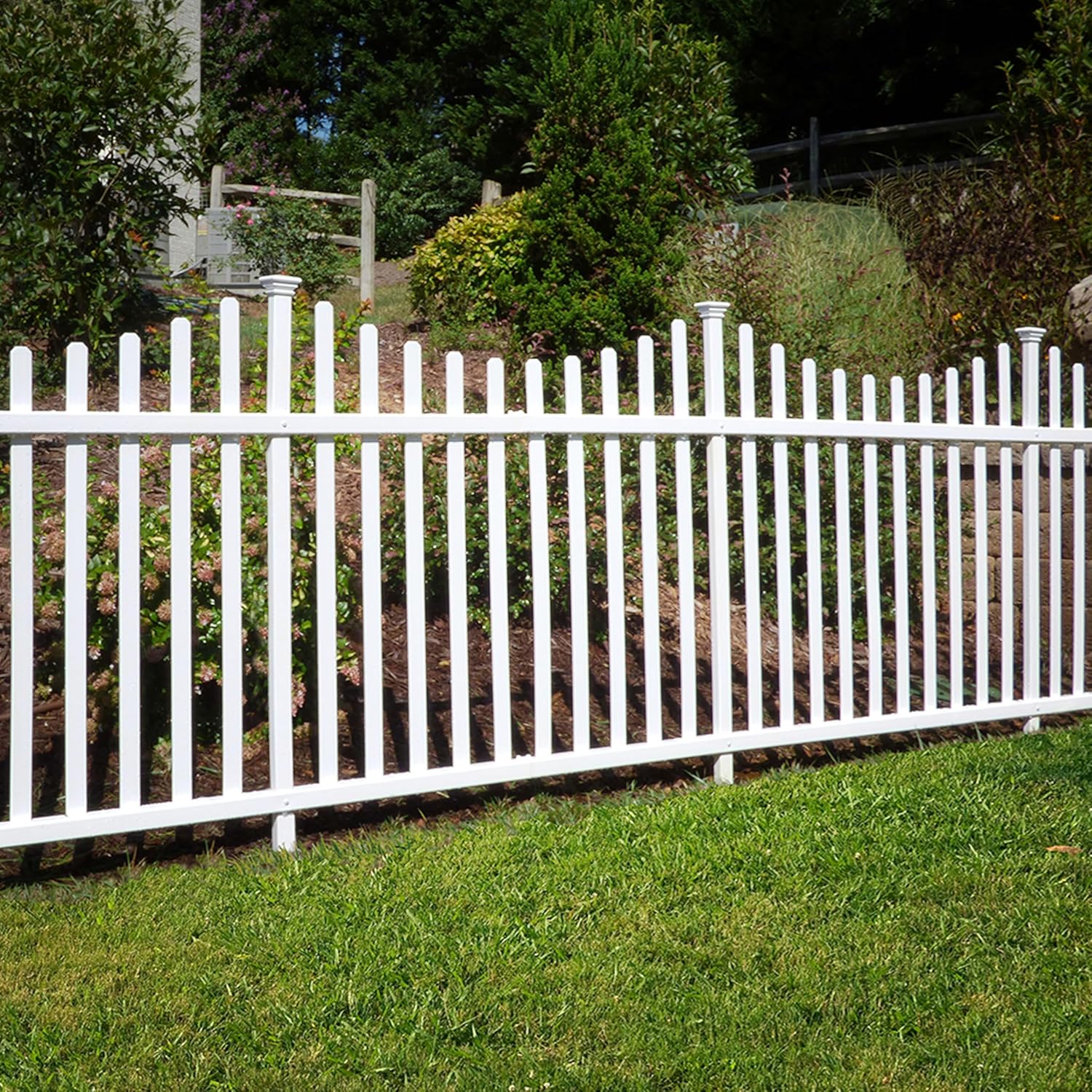 3.5ft H x 7.6ft W (2 Panels) No Dig Zippity Manchester Fence Kit, White Vinyl Picket Fence Panels, Perfect Durable Temporary Outdoor Fence for Backyard, Patio, or Garden, ZP19018 - Customer Photo 1