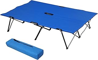Outsunny 2 Person Folding Camping Cot for Adults, 50 Outsunny 2 Person Folding Camping Cot for Adults, 50