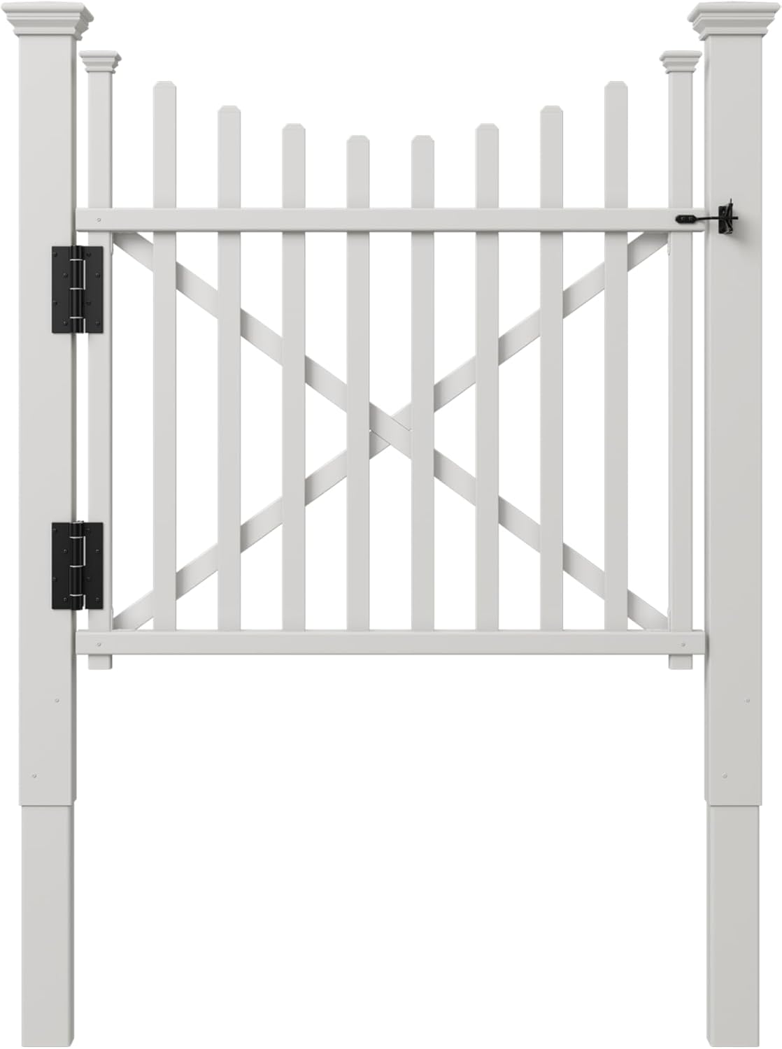 3.8ft H x 4.1ft W (1 Gate) Zippity Manchester Gate Kit, White Vinyl Picket Fence Gate Kit for Manchester Fence Panels, Gate for Backyard, Patio, Outdoor, & Garden Fence, ZP19019 - Customer Photo 1