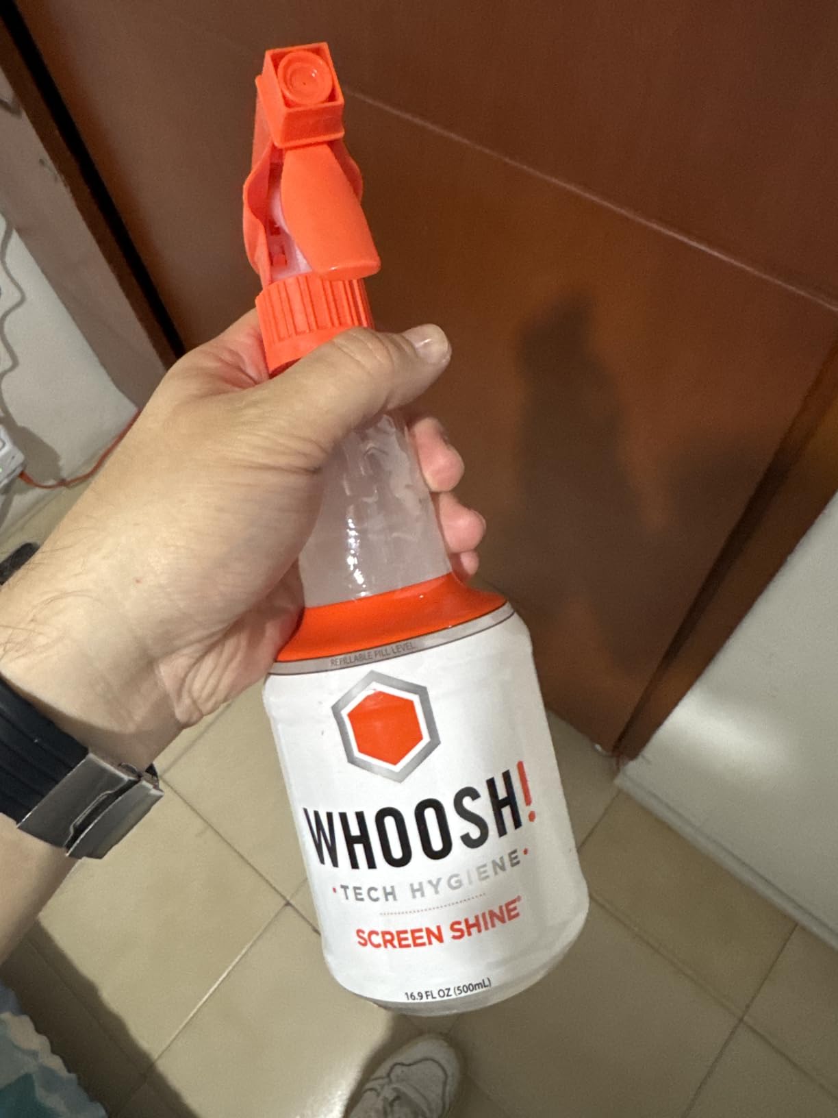 WHOOSH! Screen Shine Pro 16.9 fl oz Refillable Screen Cleaner for TV, OLED, and Monitors – Streak-Free Spray with Microfiber Cloth – Safe for Flat Screen, LCD, Smart Displays – Non-Toxic and Odorless Customer Review WHOOSH! Screen Shine Pro 16.9 fl oz Refillable Screen Cleaner for TV, OLED, and Monitors – Streak-Free Spray with Microfiber Cloth – Safe for Flat Screen, LCD, Smart Displays – Non-Toxic and Odorless - Customer Photo 2