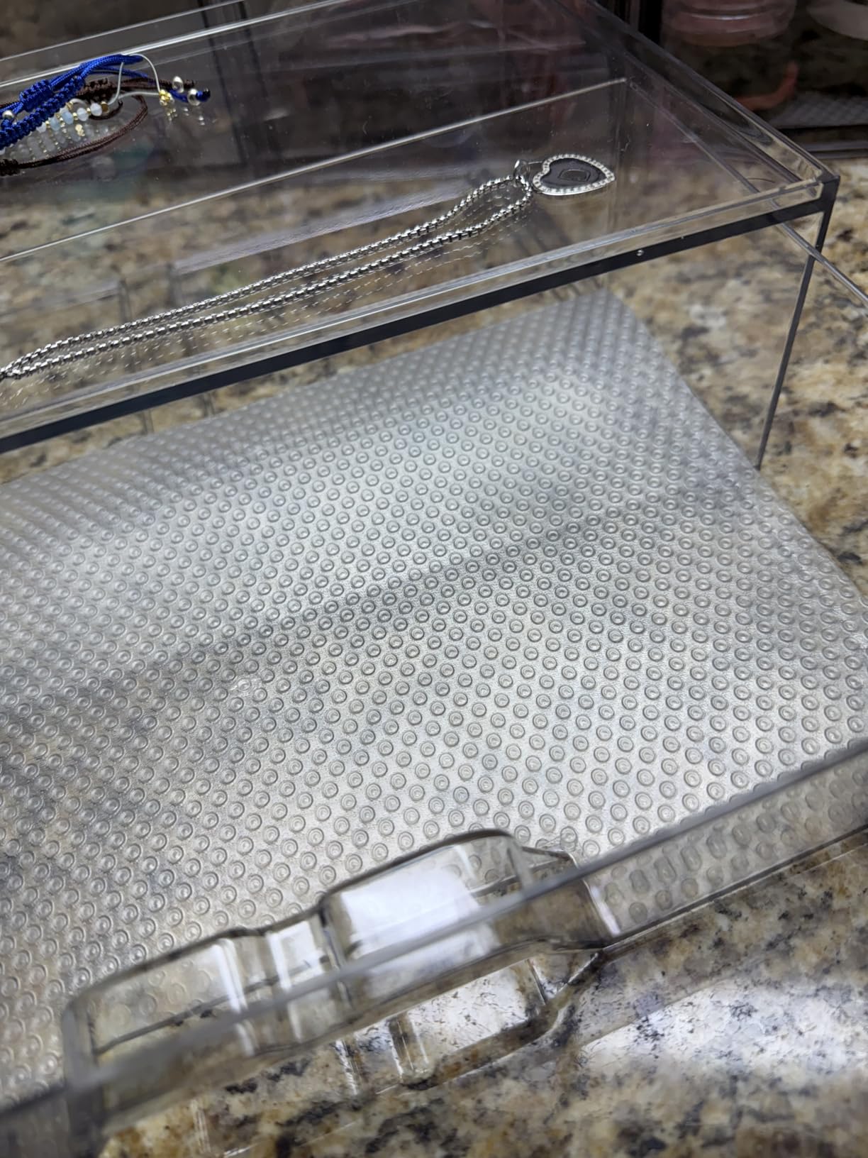 Refrigerator Liners for Shelves (8 Pack) by Linda's Essentials - Non-Adhesive Drawer and Shelf Liner, BPA-Free Fridge Mats for Kitchen & Cabinets, Easy to Clean, Ideal Household Essentials (Clear) Customer Review Refrigerator Liners for Shelves (8 Pack) by Linda's Essentials - Non-Adhesive Drawer and Shelf Liner, BPA-Free Fridge Mats for Kitchen & Cabinets, Easy to Clean, Ideal Household Essentials (Clear) - Customer Photo 2
