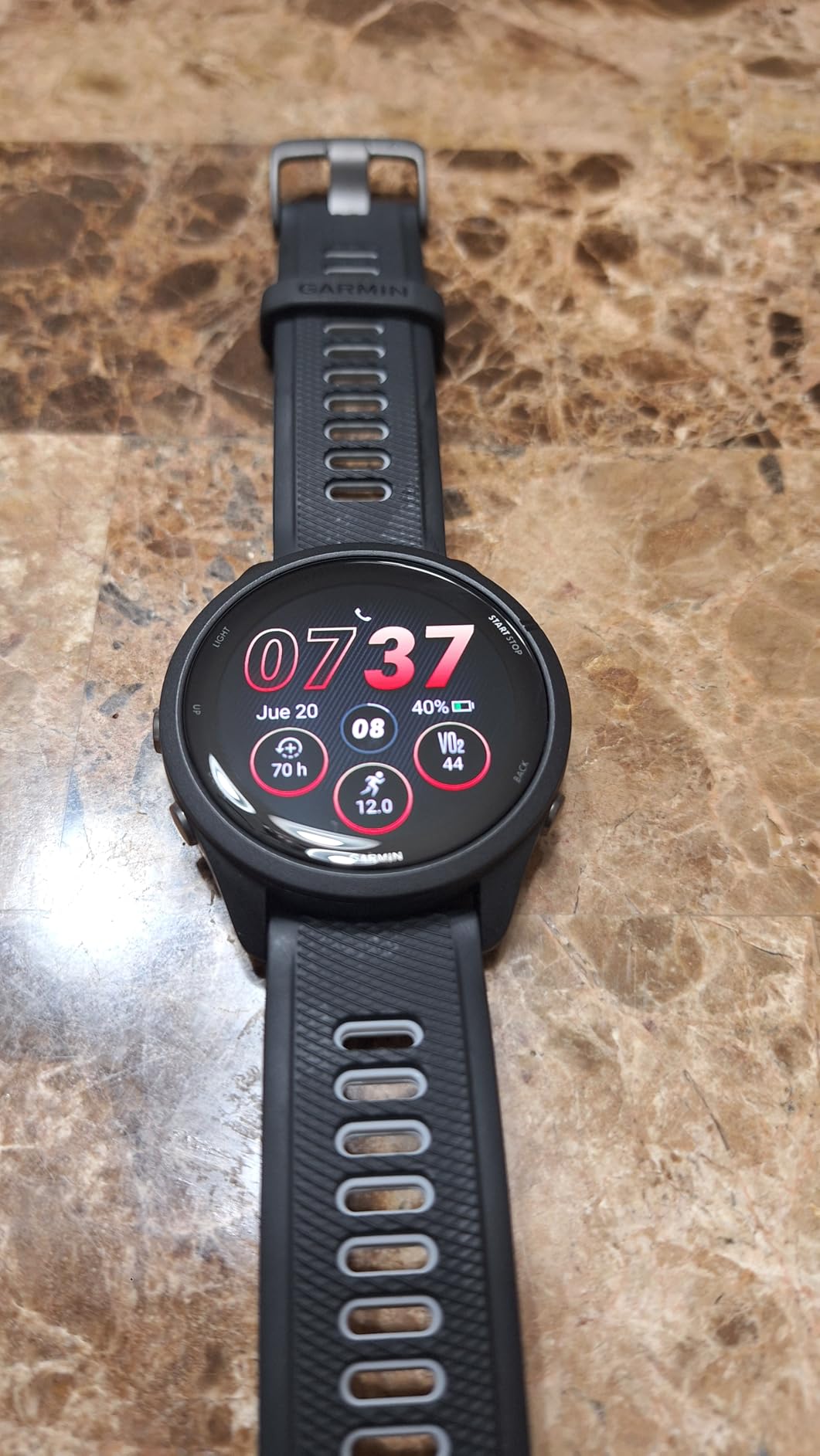 Garmin Forerunner 265 Running Smartwatch, Colorful AMOLED Display, Training Metrics and Recovery Insights, Black and Powder Gray Customer Review Garmin Forerunner 265 Running Smartwatch, Colorful AMOLED Display, Training Metrics and Recovery Insights, Black and Powder Gray - Customer Photo 2