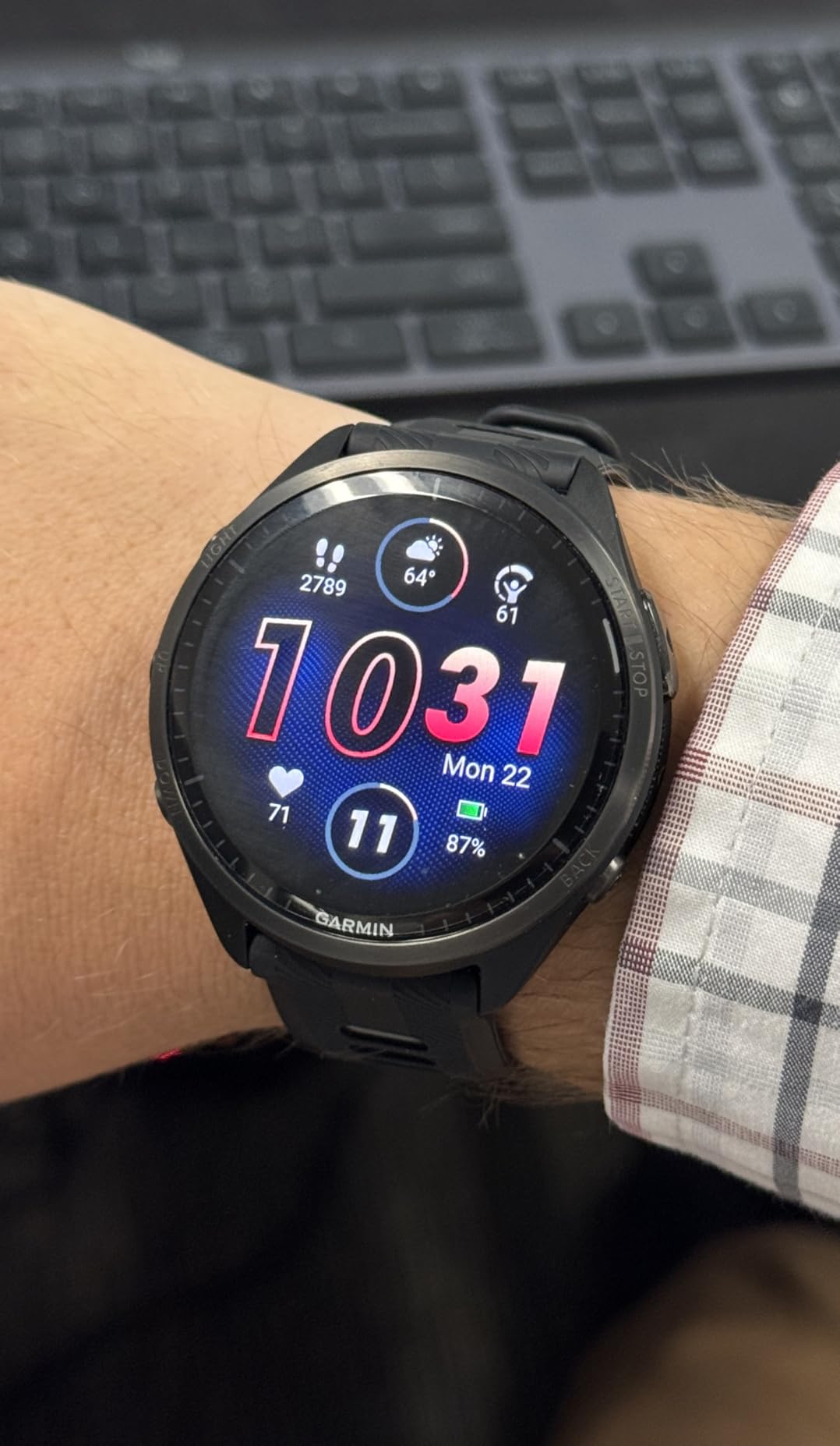Garmin Forerunner 965 Running Smartwatch, Colorful AMOLED Display, Training Metrics and Recovery Insights, Black and Powder Gray, 010-02809-00 Customer Review Garmin Forerunner 965 Running Smartwatch, Colorful AMOLED Display, Training Metrics and Recovery Insights, Black and Powder Gray, 010-02809-00 - Customer Photo 1