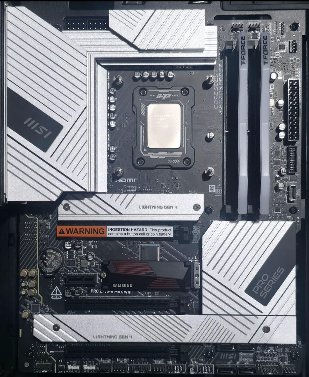 Intel Core i9-14900K Desktop Processor 24 cores (8 P-cores + 16 E-cores) up to 6.0 GHz Customer Review Intel Core i9-14900K Desktop Processor 24 cores (8 P-cores + 16 E-cores) up to 6.0 GHz - Customer Photo 1