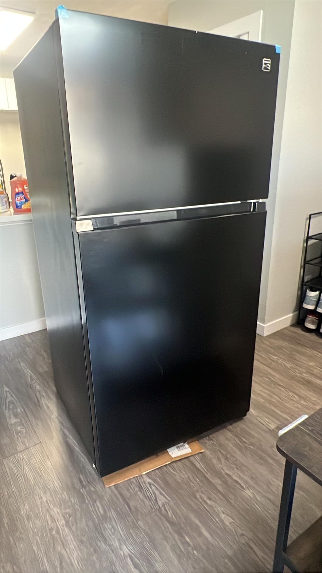 Kenmore 33 in. 20.4 cu. ft Capacity Refrigerator/Freezer with Full-Width Adjustable Glass Shelving, Humidity Control Crispers, Ice Maker, ENERGY STAR Certified, Black Customer Review Kenmore 33 in. 20.4 cu. ft Capacity Refrigerator/Freezer with Full-Width Adjustable Glass Shelving, Humidity Control Crispers, Ice Maker, ENERGY STAR Certified, Black - Customer Photo 1