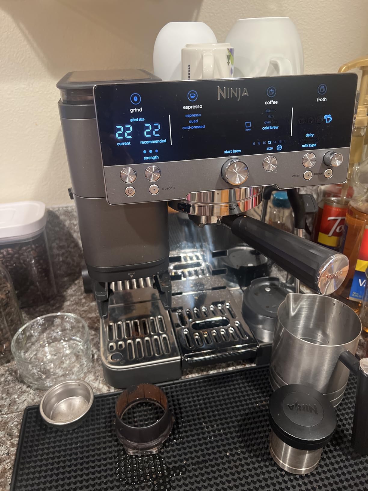 Ninja Luxe Café 3-in-1 Espresso, Drip Coffee and Cold Brew Machine | Intergrated Coffee Grinder, Milk Frother, Assisted Tamper & Built-In Espresso Accessory Storage | Stainless Steel | ES601 Customer Review Ninja Luxe Café 3-in-1 Espresso, Drip Coffee and Cold Brew Machine | Intergrated Coffee Grinder, Milk Frother, Assisted Tamper & Built-In Espresso Accessory Storage | Stainless Steel | ES601 - Customer Photo 4