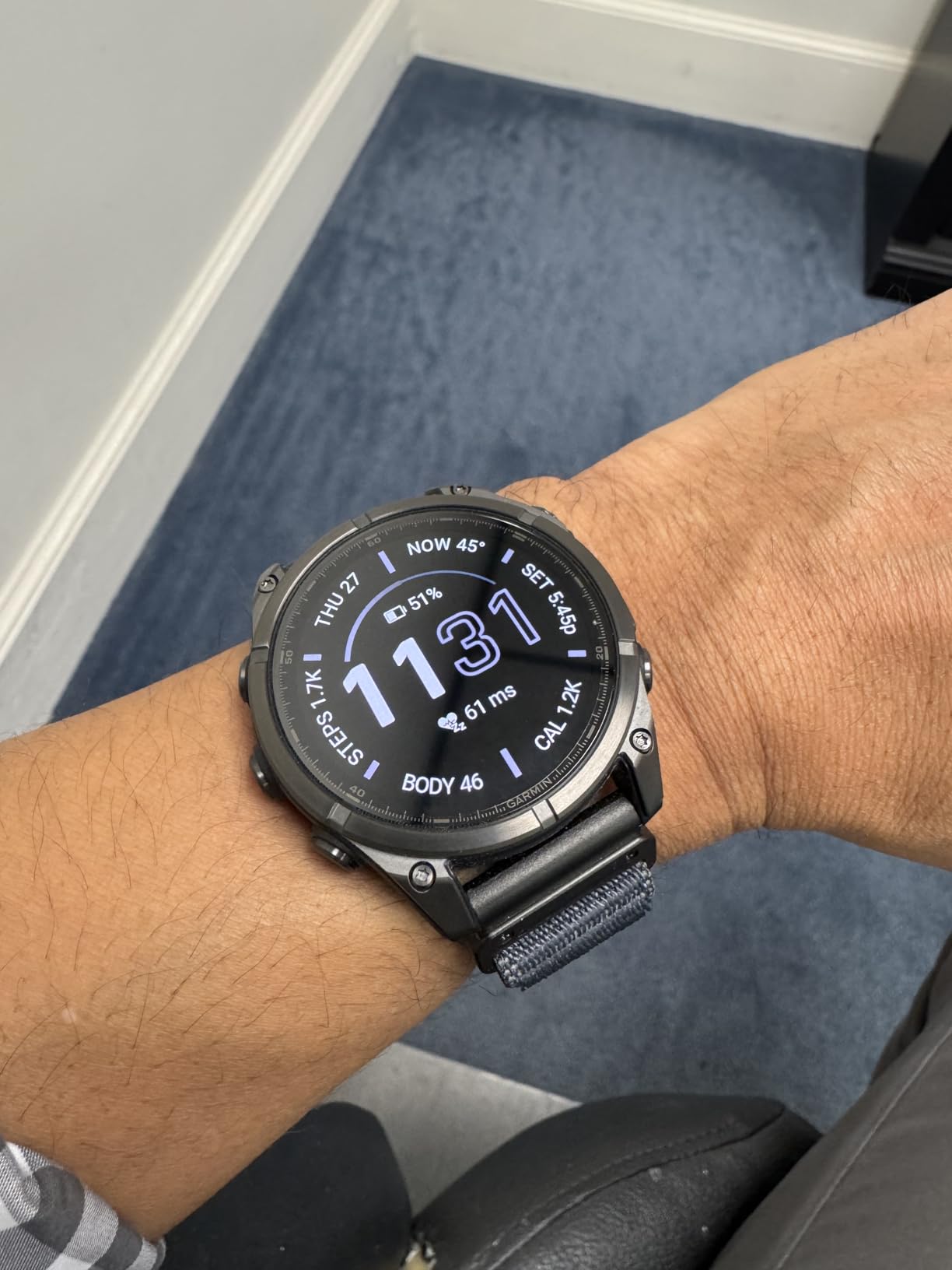 Garmin fēnix® 8 – 51 mm, Solar, Sapphire, Premium Multisport GPS Smartwatch, Long-Lasting Battery Life, Dive-Rated, Built-in LED Flashlight, Carbon Gray DLC Titanium with Pebble Gray Band Customer Review Garmin fēnix® 8 – 51 mm, Solar, Sapphire, Premium Multisport GPS Smartwatch, Long-Lasting Battery Life, Dive-Rated, Built-in LED Flashlight, Carbon Gray DLC Titanium with Pebble Gray Band - Customer Photo 2