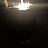 AMADA HOMEFURNISHING 43 Inch Gas Fire Pit Table, Propane Fire Pit Table with Cup Holders - Customer Photo 2