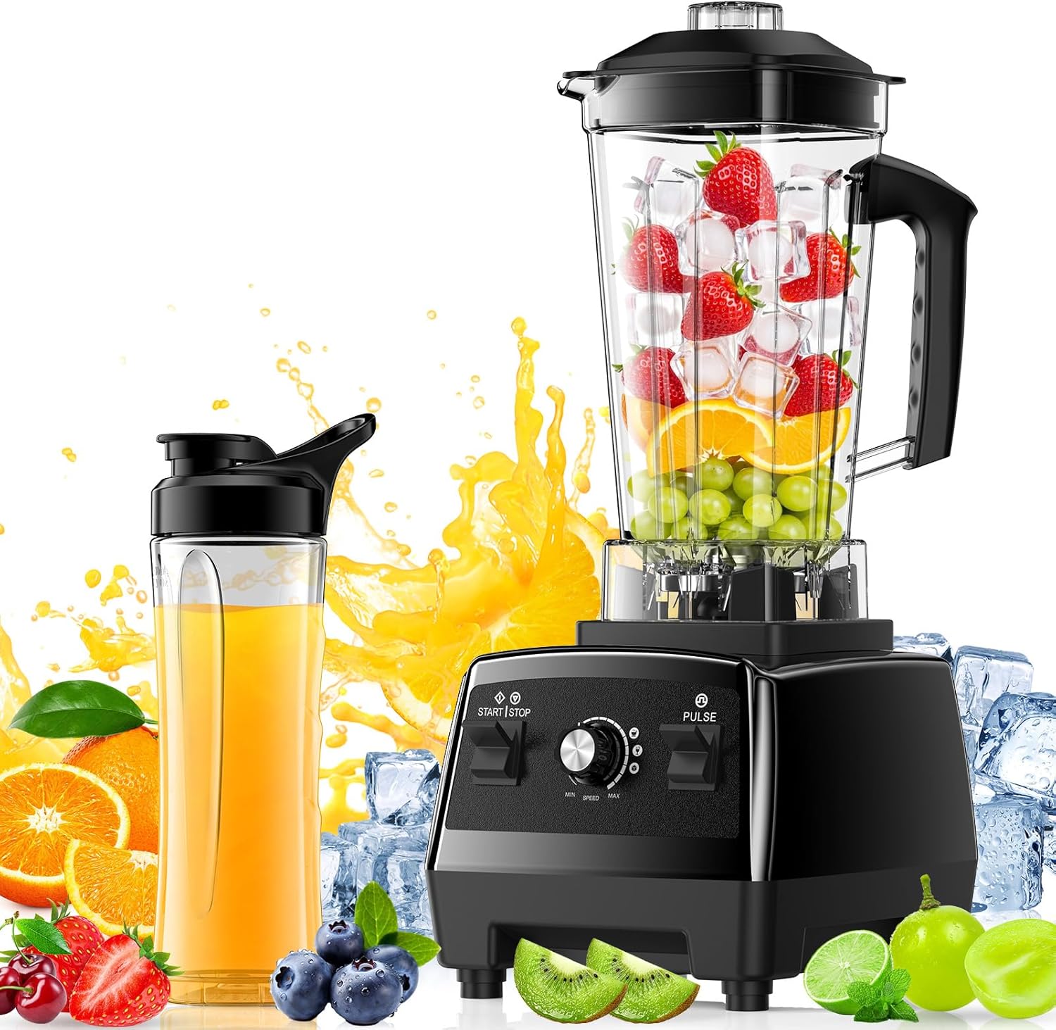 Blender for Smoothies, Blenders for Kitchen with 68Oz. Pitcher and 20Oz.Juicer Container, Smoothie Blender for Ice Crushing, Frozen Fruits, Black Customer Review Blender for Smoothies, Blenders for Kitchen with 68Oz. Pitcher and 20Oz.Juicer Container, Smoothie Blender for Ice Crushing, Frozen Fruits, Black - Customer Photo 1