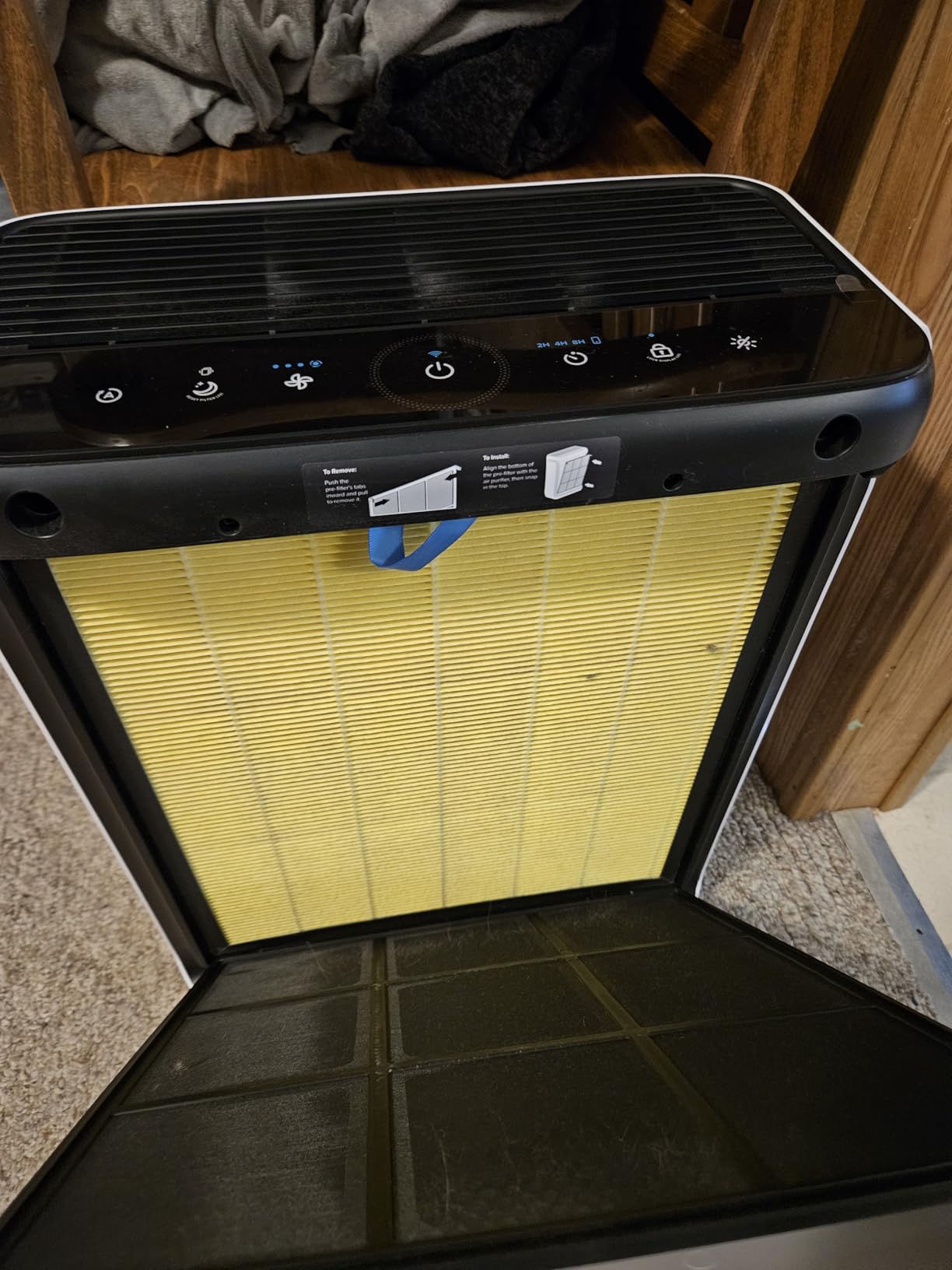 LEVOIT Air Purifiers for Home Large Room Up to 1875 Ft² with Washable Pre-Filter, AHAM VERIFIDE, Air Quality Monitor, HEPA Sleep Mode for Allergies, Pet Hair in Bedroom, Vital 200S-P, White customer photo 2