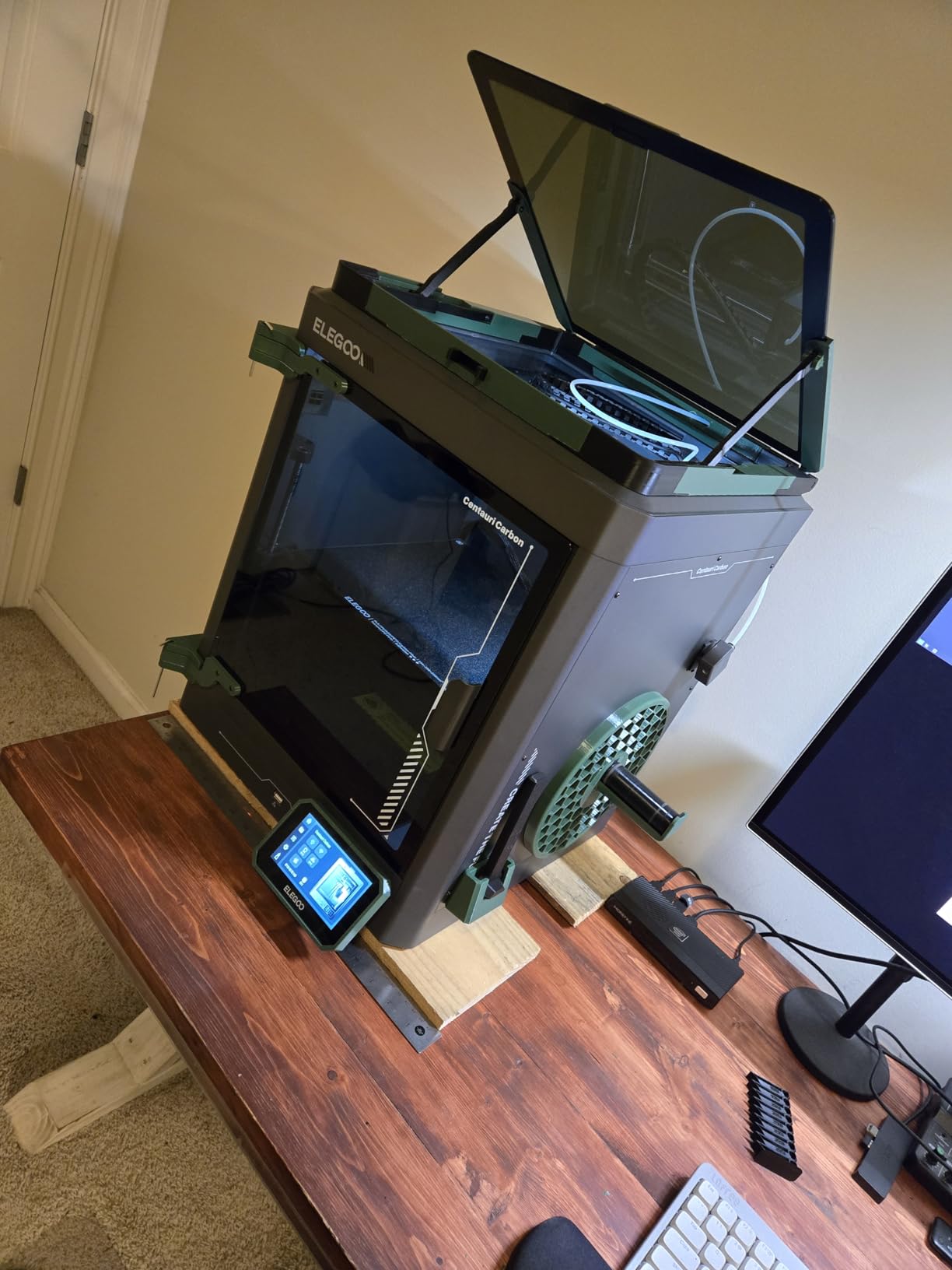 ELEGOO Centauri Carbon 3D Printer, CoreXY 500mm/s High Speed Printing with Auto Calibration, 320°C Nozzle and Built-in Camera, Ready to Print Out of The Box, 256x256x256mm Printing Size customer photo 1