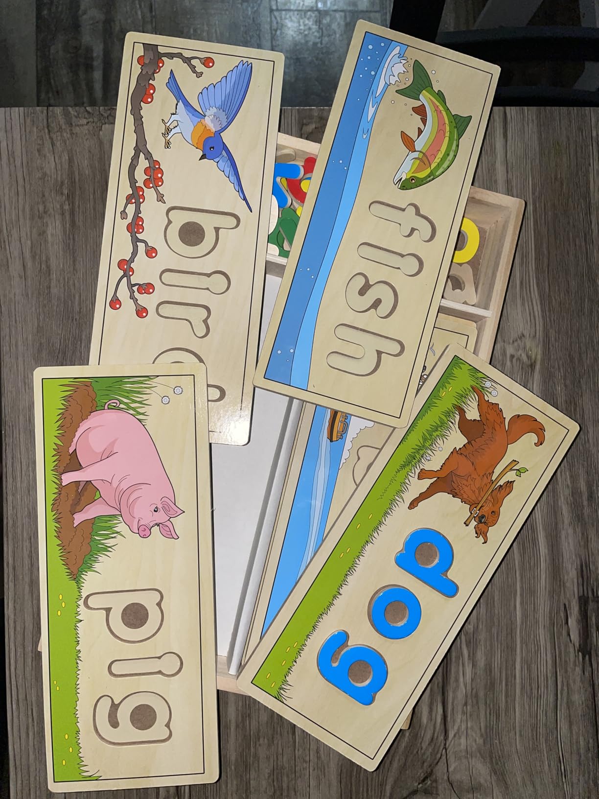 Melissa & Doug See & Spell - Wooden Educational Toy with 8 Spelling Boards & 64 Letters customer photo 2