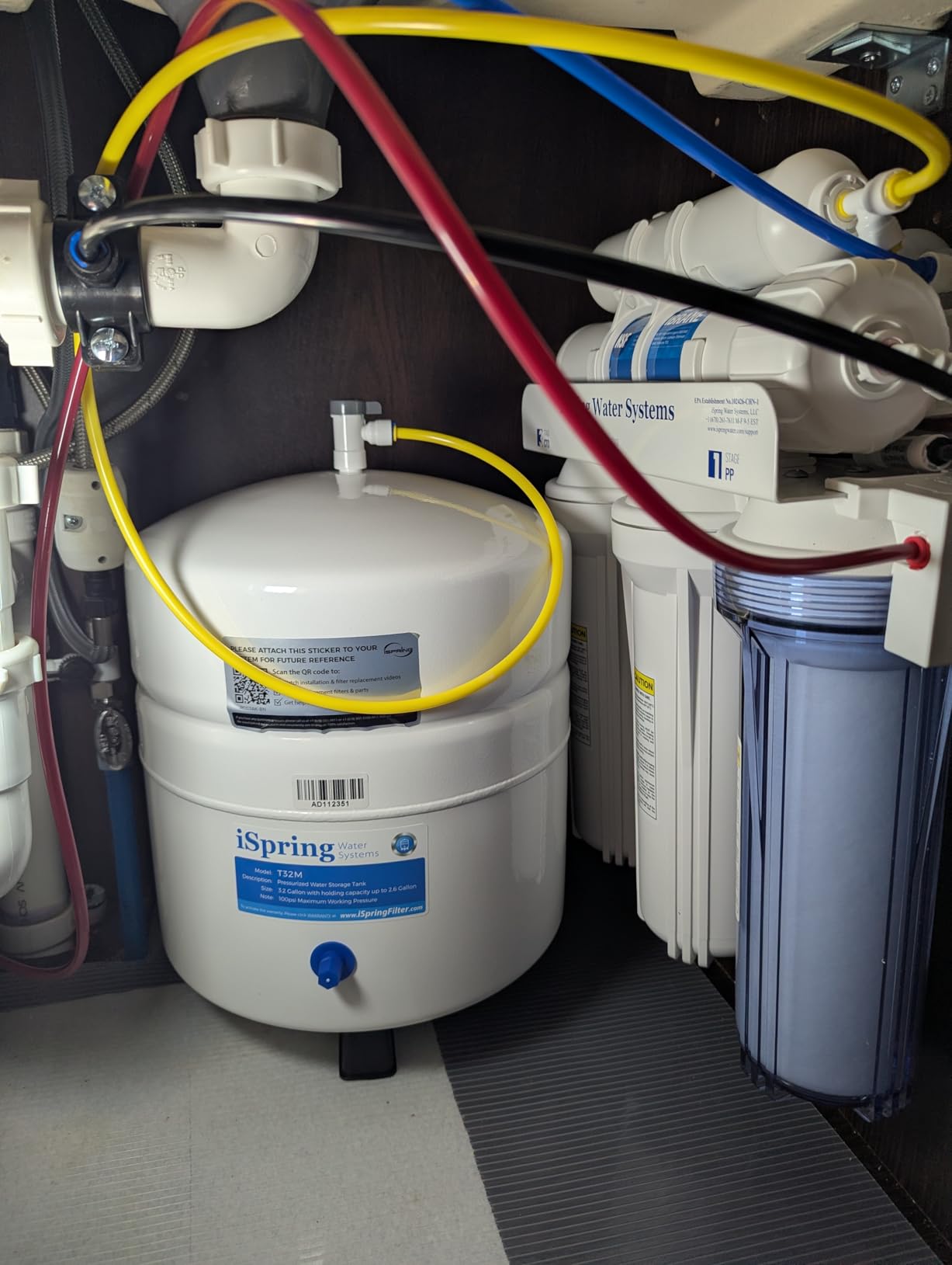 iSpring RCC7AK-BN NSF Certified, 75 GPD, Alkaline 6-Stage Reverse Osmosis System, pH+ Remineralization RO Water Filter System Under Sink customer photo 1