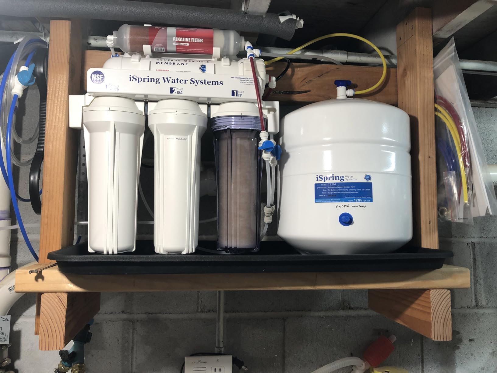 iSpring RCC7AK-BN NSF Certified, 75 GPD, Alkaline 6-Stage Reverse Osmosis System, pH+ Remineralization RO Water Filter System Under Sink customer photo 2