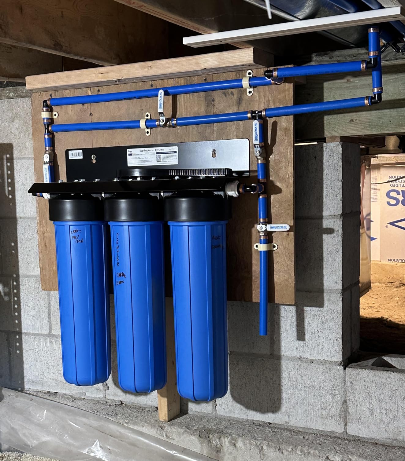 iSpring WGB32BM Iron, Manganese Whole House Water Filter System | Reduces Iron, Manganese, Chlorine, Sediment, Taste and Odor, 1-Inch Inlet/Outlet, Lasts up to 12 Months or 100K Gallons customer photo 1