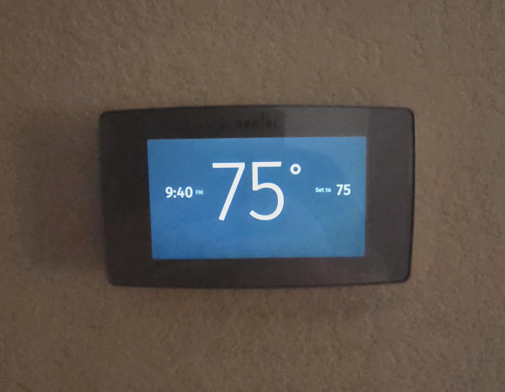 Sensi Touch Smart Thermostat by Emerson with Touchscreen Color Display, Programmable, Wi-Fi, Mobile App, Easy DIY, Data Privacy, Works with Alexa, Energy Star Certified, ST75 - Black, C-Wire Required customer photo 1