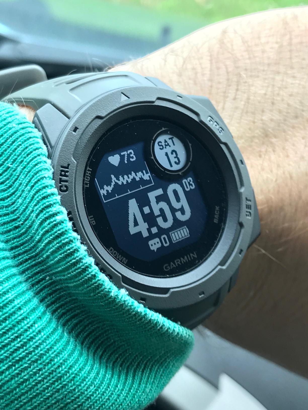 Garmin Instinct, Rugged Outdoor Watch with GPS, Features Glonass and Galileo, Heart Rate Monitoring and 3-Axis Compass, Graphite customer photo 2