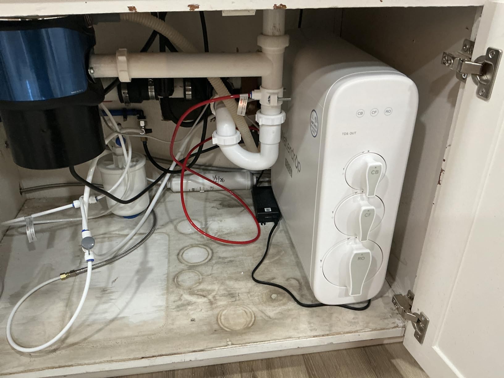 Waterdrop G3P600 Reverse Osmosis System, 600 GPD Tankless RO Water Filter | NSF/ANSI 42, 53, 58 & 372 Certified, 8-Stage RO Water Filtration System, 2:1 Pure to Drain, Smart LED Faucet, Reduce PFAS customer photo 1
