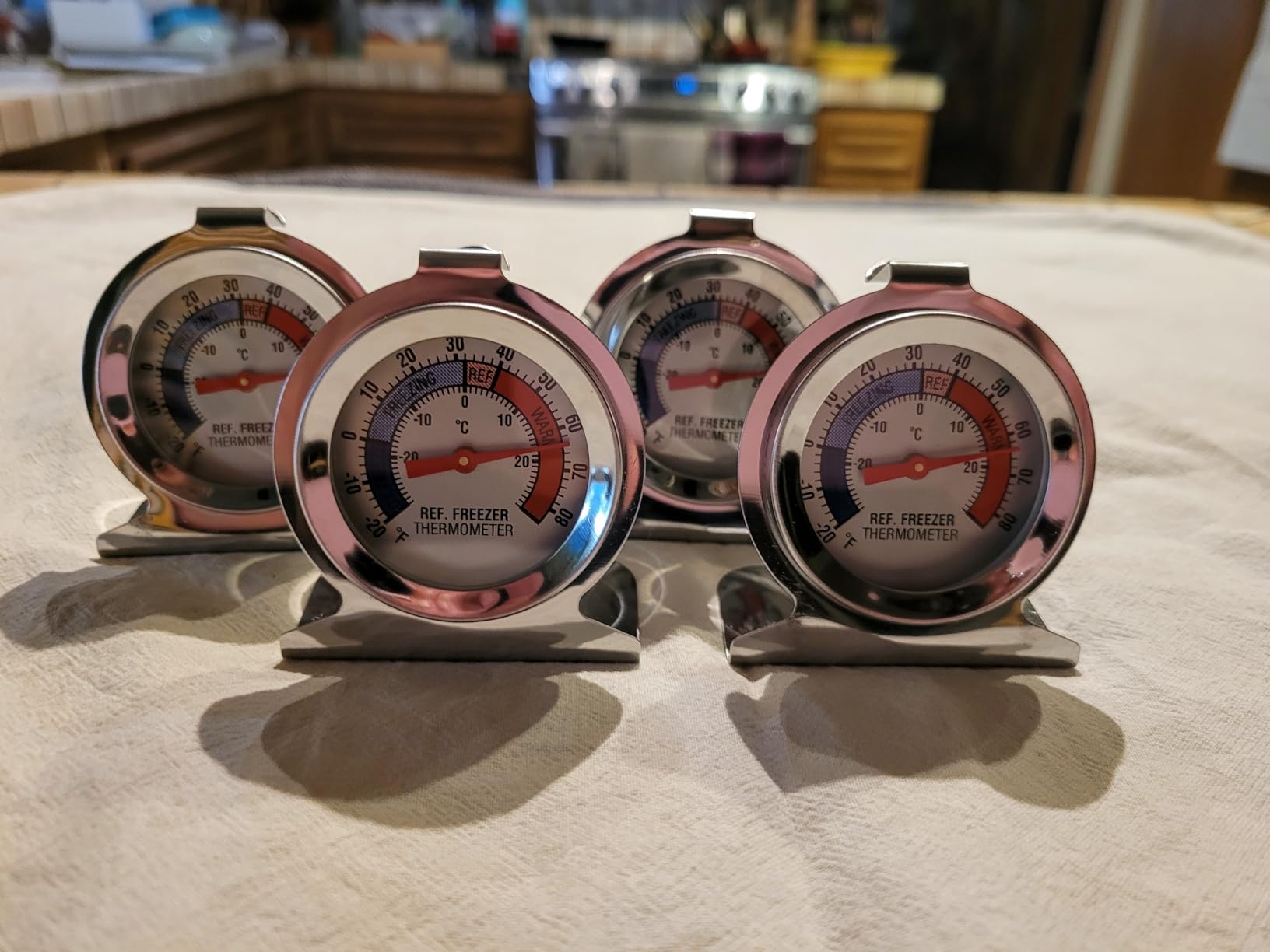 4 Pack Refrigerator Freezer Thermometer Large Dial Analog Thermometer customer photo 2