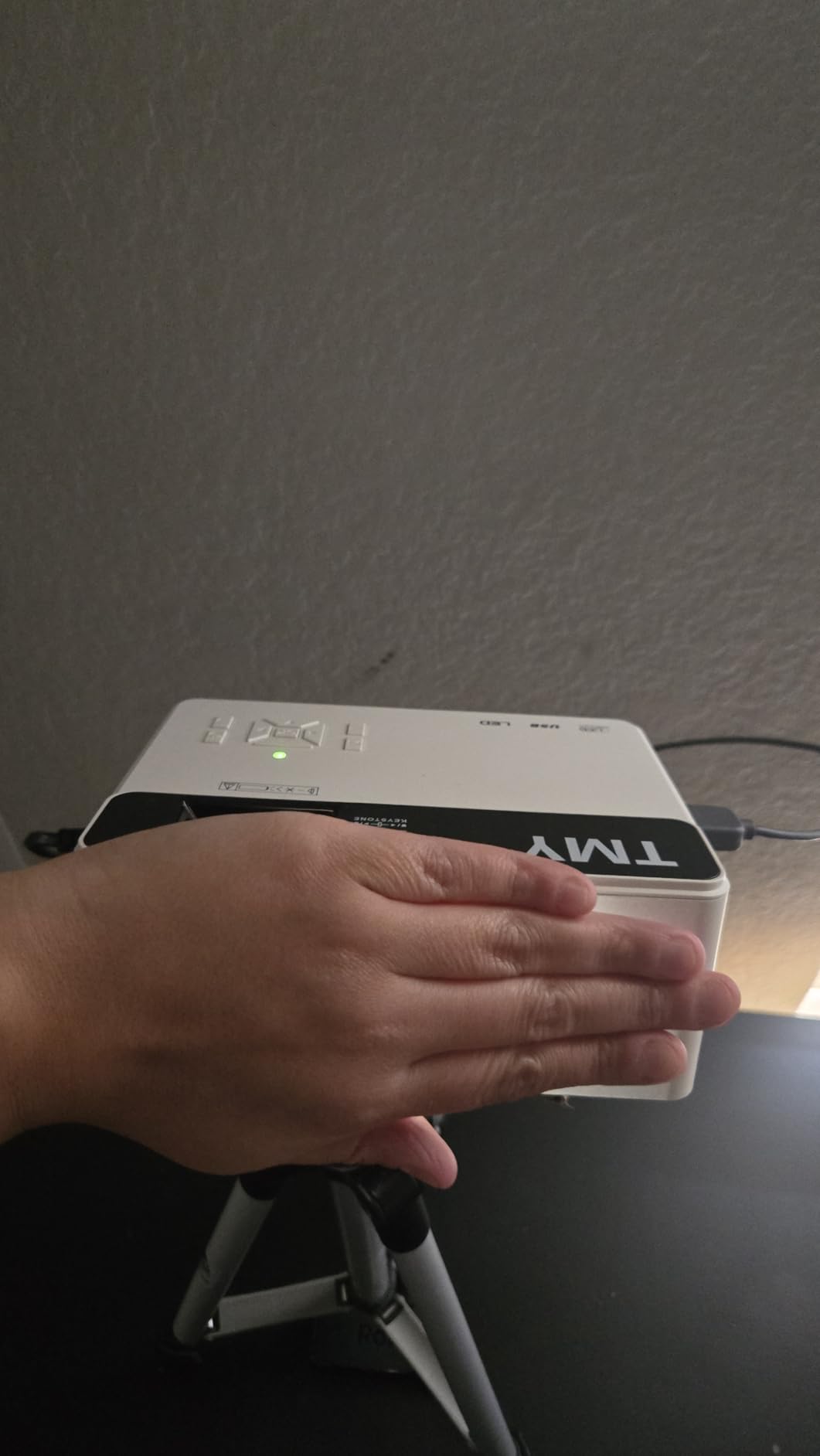 TMY 1080P Mini Portable Projector, 2-way Bluetooth, with 80in Screen | 1080P home theater, indoor/outdoor movies, Compatible with TV Stick/Roku/Phone/PC/PS/DVD/HDMI/USB customer photo 1