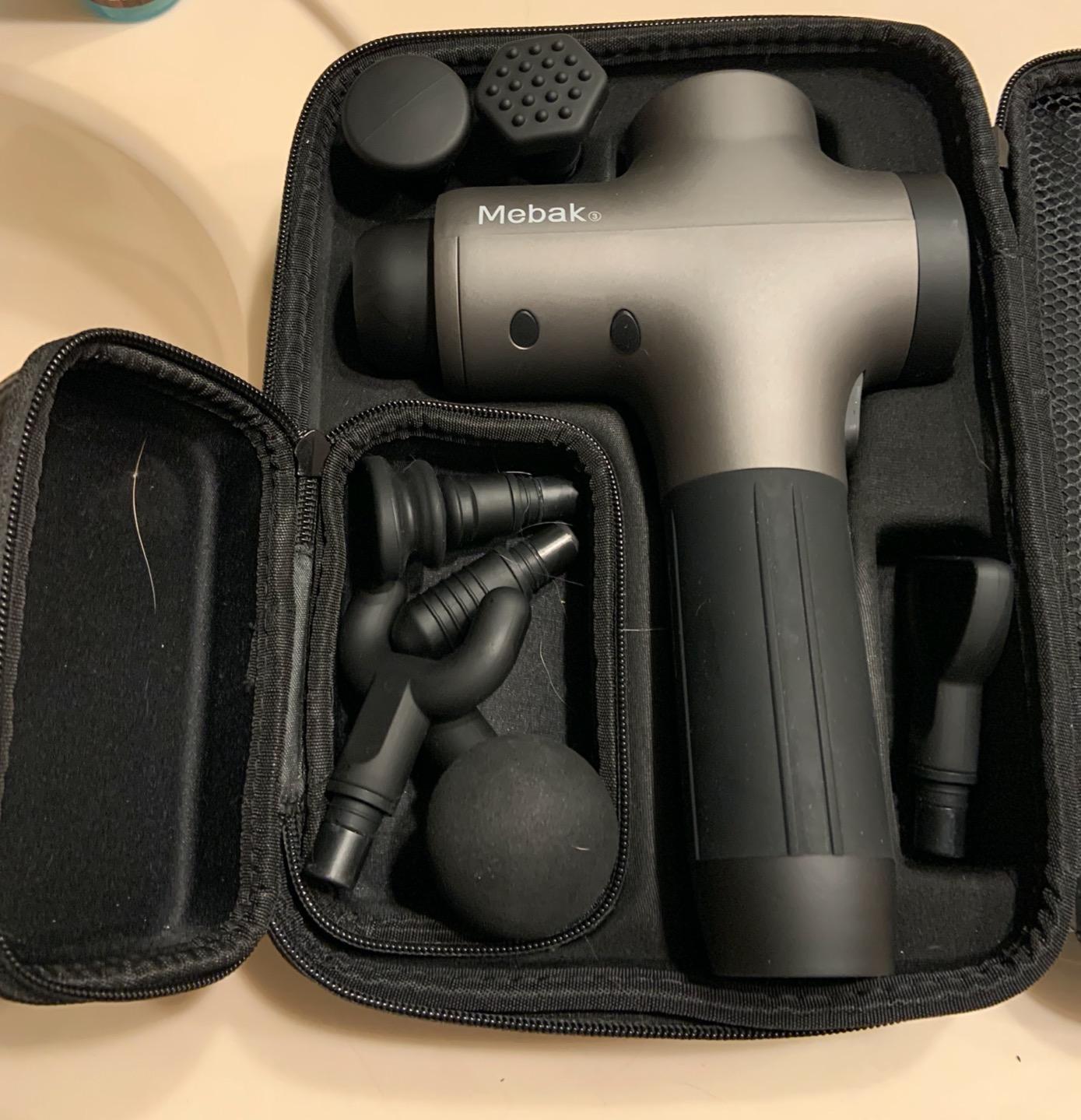 Mebak 3 Massage Gun, Massage Gun Deep Tissue for Athletes, Professional Muscle Percussion Massager, Massager for Shoulder Leg Back Body Pain Relief, Quiet Portable Sport Tool customer photo 2