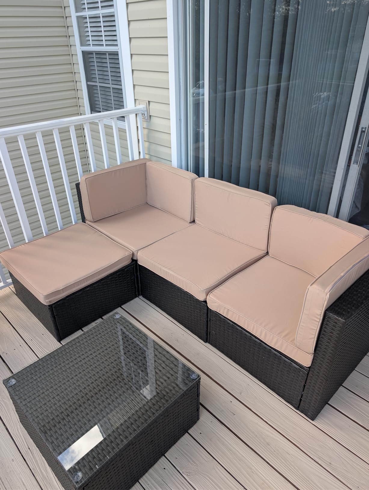 Vongrasig 5 Piece Patio Furniture Sets, Outdoor Patio Set Sectional Sofa customer photo 1