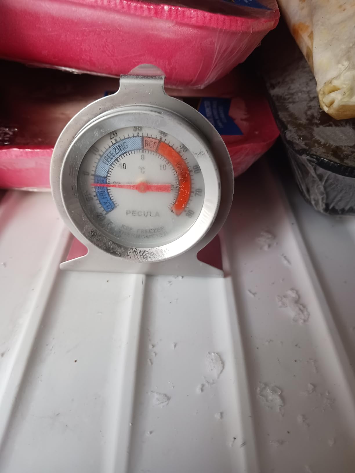2 Pack Refrigerator Thermometer, 30-30°C/20-80°F, Classic Fridge Thermometer Large Dial with Red Indicator Thermometer for Freezer Refrigerator Cooler customer photo 2