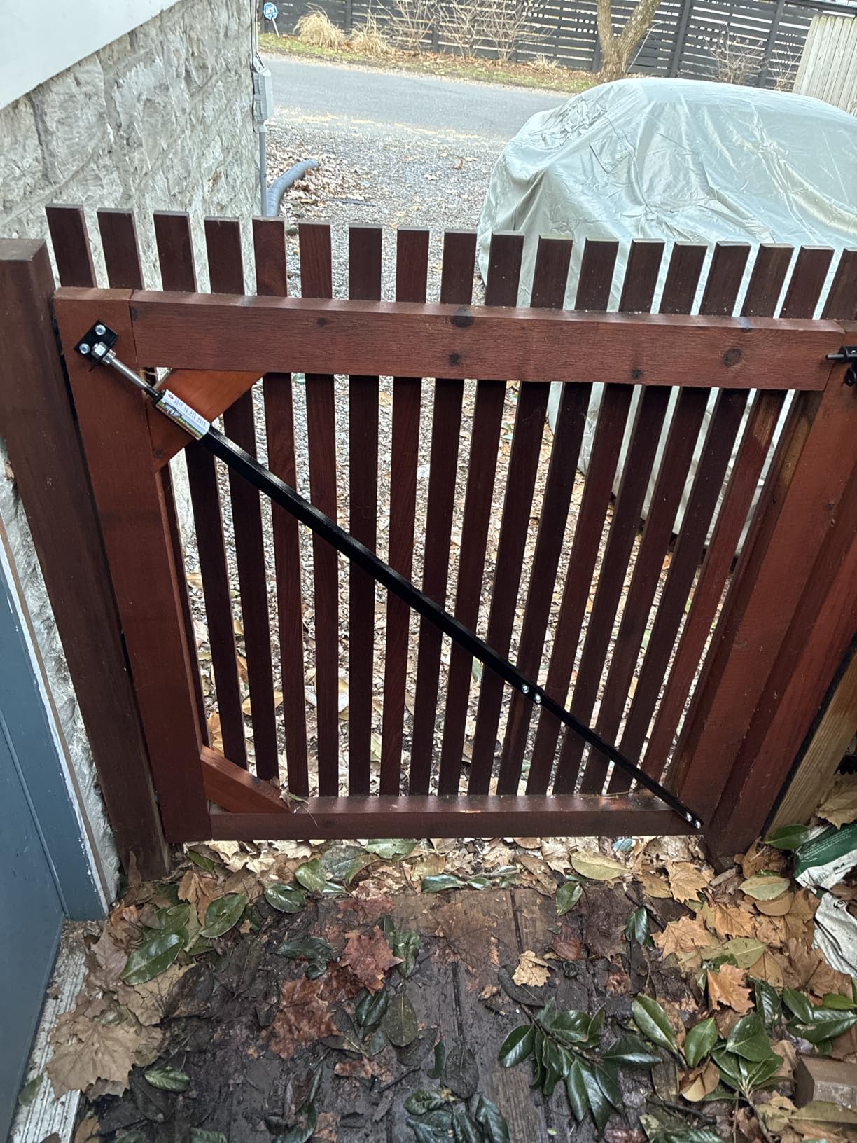 6' Telescopic Gate Brace - Wood Privacy Fence Anti Sag Gate Kit - Gate Hardware Kit for Outdoor Wooden Fence Gates, 1 Patented USA Made Brace (6' Telescopic (40