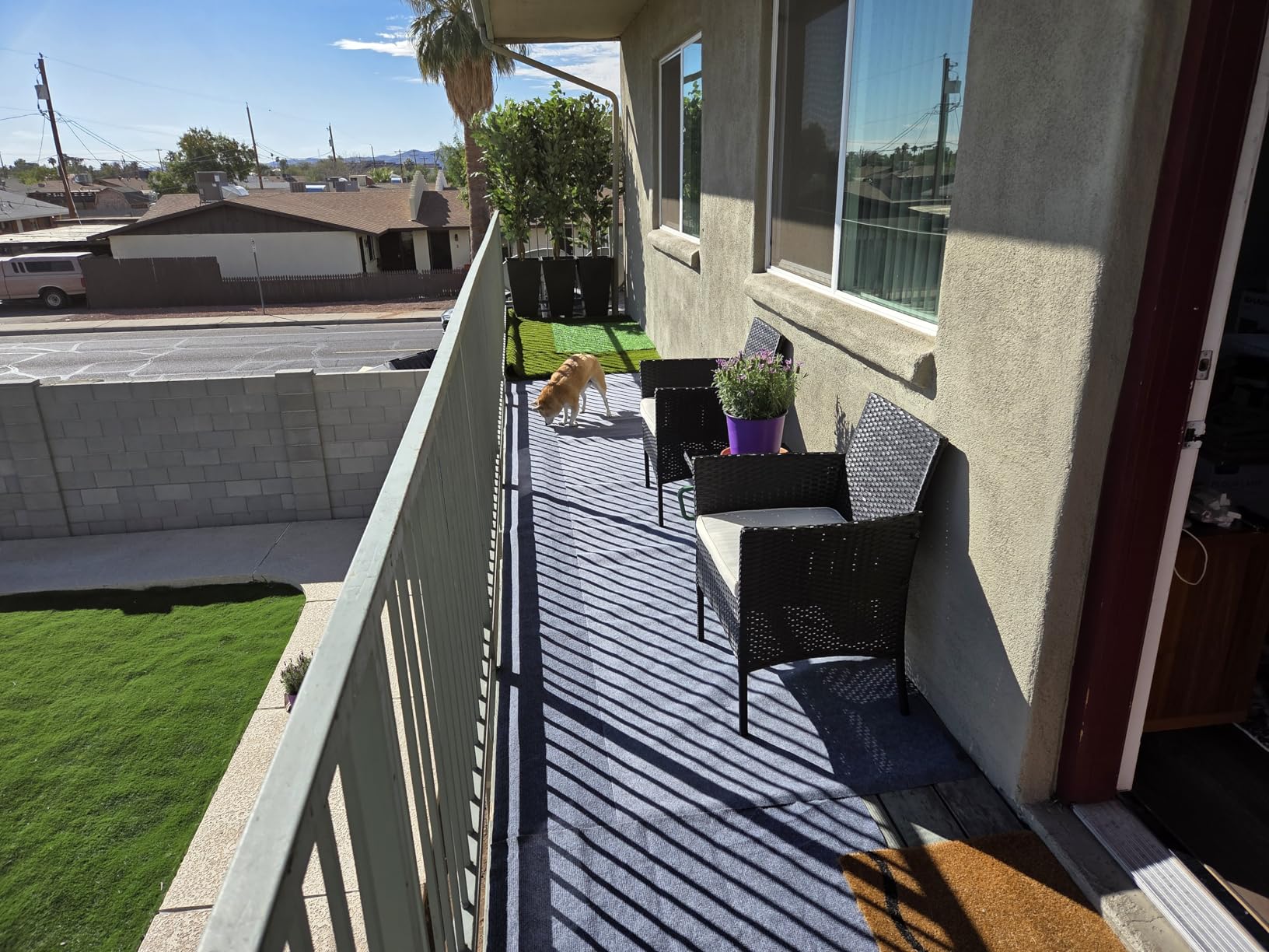 FDW 3-Piece Patio Furniture Set | Black & Beige | Outdoor Wicker Furniture customer photo 1