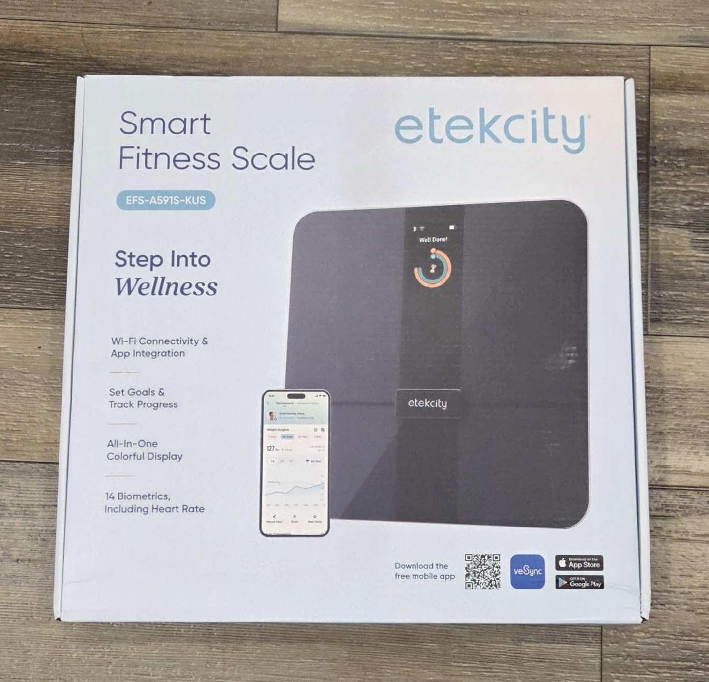 Etekcity Smart Scale for Body Weight and Fat, BMI, FSA Eligible, Black customer photo 1