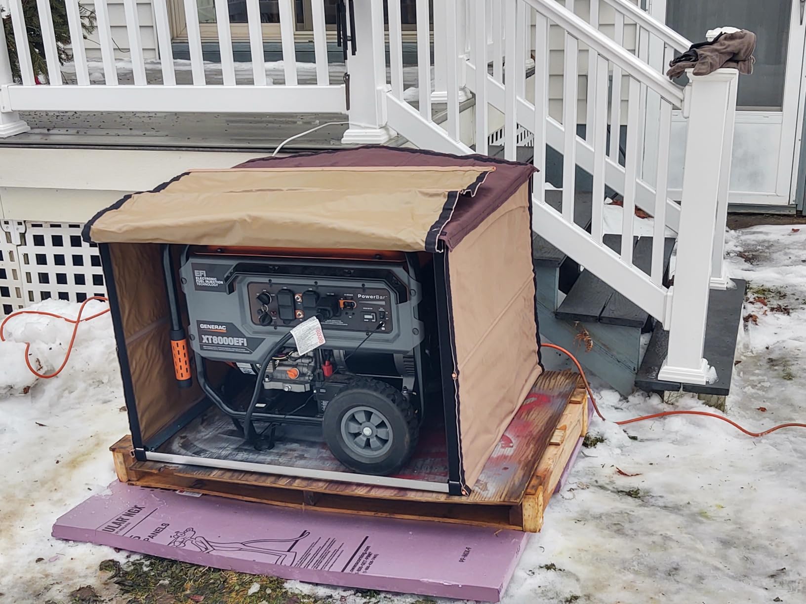 Generator Shed For Storing & Running Generator Outdoor - Combining Generator Covers While Running & Generator Covers for Outside Storage into one (GCE) customer photo 2