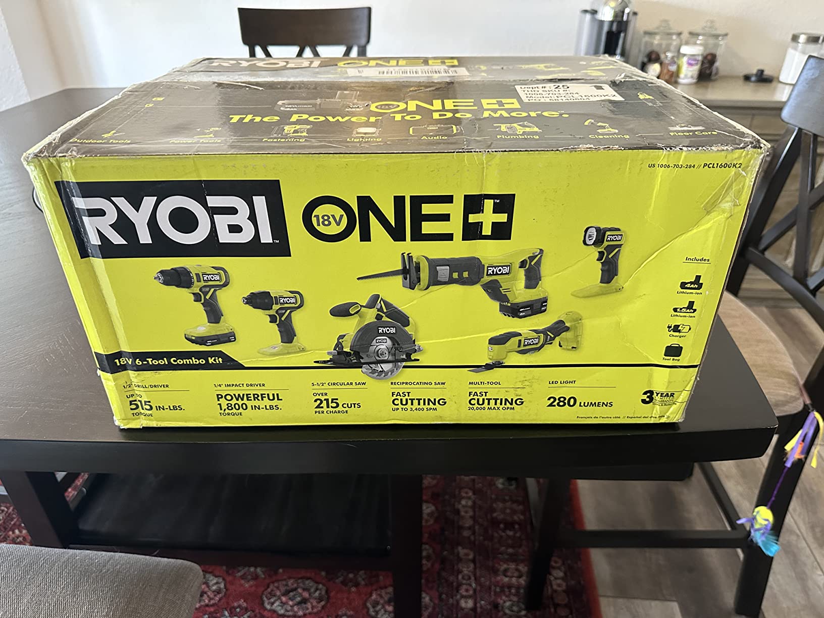 ONE+ 18V Cordless 6-Tool Combo KIT with 1.5 AH Battery, 4.0 AH Battery, and Charger customer photo 1