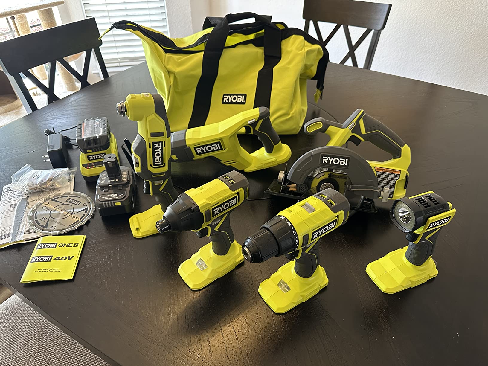 ONE+ 18V Cordless 6-Tool Combo KIT with 1.5 AH Battery, 4.0 AH Battery, and Charger customer photo 2