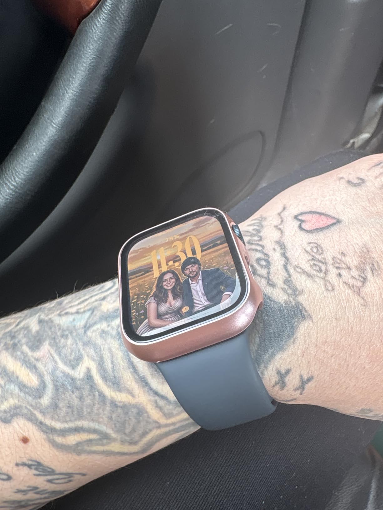 Apple Watch Series 8 [GPS, 45mm] - Starlight Aluminum Case with Starlight Sport Band, M/L (Renewed) customer photo 1