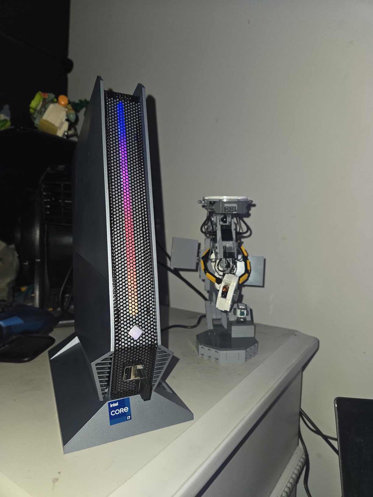 Mini Gaming PC, Intel Core i9-9880HK with NVIDIA GTX 1650 4G RGB Lights Gaming Computer, 16GB DDR4 1TB NVMe SSD, 2X HDMI + Type-C/WiFi 6E/BT 5.3/1G LAN/Windows 11 Pro Desktop PC, Grey customer photo 1