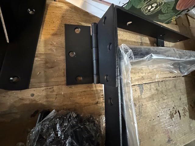 ZENFUN Anti Sag Gate Frame Kit, Gate Corner Bracket, Heavy Duty Brace Gate Hardware with Hinge and Gate, Wooden Fences-No Sag Gate Corner Brace Bracket for Doors, Corral Gates, Wood Windows customer photo 2