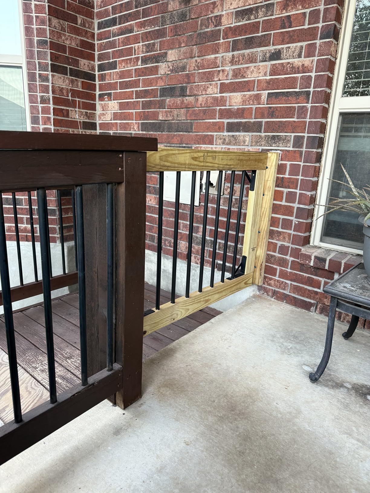 Gate Hardware Kit for Wood Fence, Corner Brace Bracket, Anti Sag Frame Hardware With Latch and Hinges for Wooden Fence Driveway, Black, MKZJ1115 customer photo 2